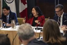 (L) Indian commerce and industry minister Piyush Goyal and (C) Mary Ng, Canada’s minister of international trade, export promotion, small business and economic development. Pic: Mary Ng/Twitter