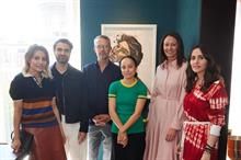 Designer Grace Wales Bonner (in green) at the BFC/British GQ Designer Fashion Fund event. Pic: Facebook/British Fashion Council