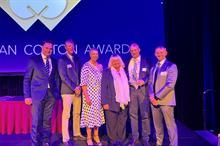 Johannes and Scarlett Roellgen accepting award. Pic: Cotton Australia