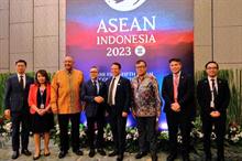 UK's trade minister Nigel Huddleston at the ASEAN Indonesia 2023 event. Pic: Twitter/@HuddlestonNigel