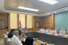 Special Secretary Sumita Dawra in the review meeting on PM GatiShakti with Western and Central Zones States/UTs. Pic: Logistics division, India/X (formerly Twitter)