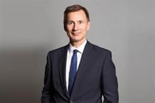 UK's chancellor of the exchequer Jeremy Hunt. Pic: UK Parliament