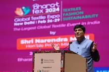 Indian minister of textiles Piyush Goyal speaking at Bharat Tex 2024. Pic: Piyush Goyal / X (formerly Twitter)
