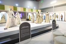 A textile exhibition showcased on the Bharat Tex 2024 at Bharat Mandapam, in New Delhi on February 26, 2024. Pic: PIB