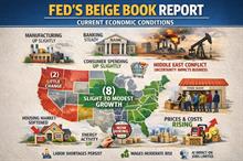 Economic activity up at slight to modest pace in 8 US Fed districts