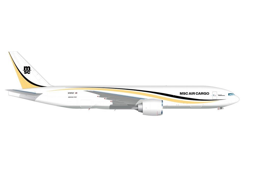 MSC-branded Boeing 777-200F aircraft. Pic: MSC
