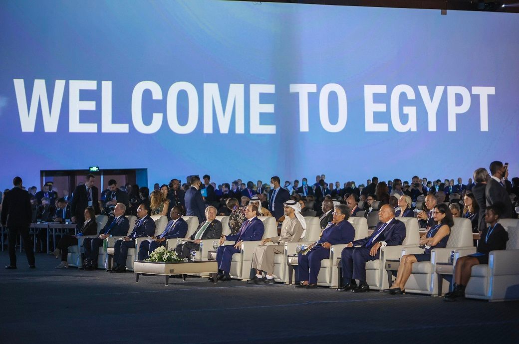 World leaders at the Sharm El Sheikh Climate Implementation Summit. Pic: COP27P/ Twitter