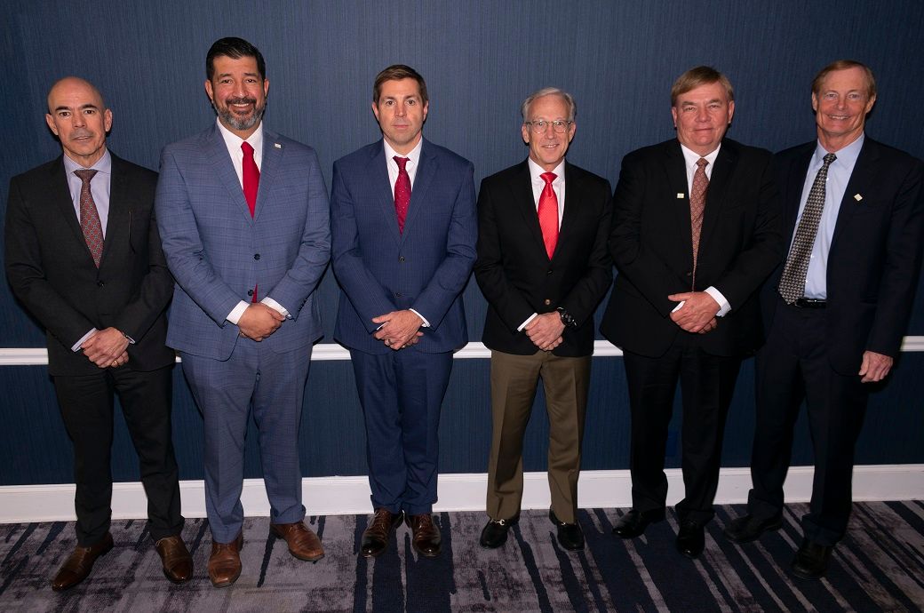 Cotton Council International (CCI) president Steve Dyer (third from left) with new elected officers. Pic: CCI