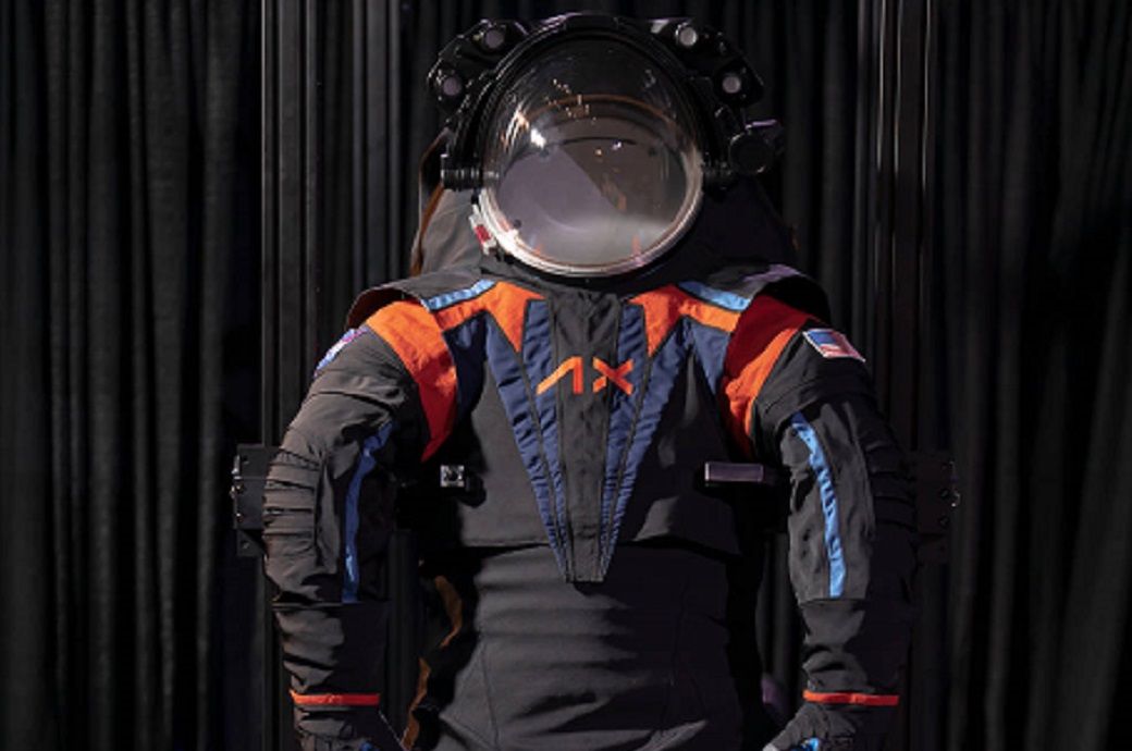 The Artemis III spacesuit prototype, the AxEMU. Pic: Axiom Space