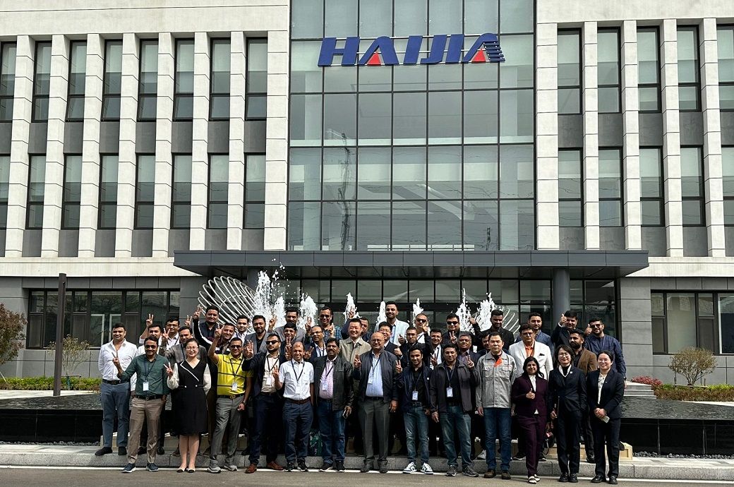 Delegates from Surat textile industry at Qingdao Haijia Machinery Ltd