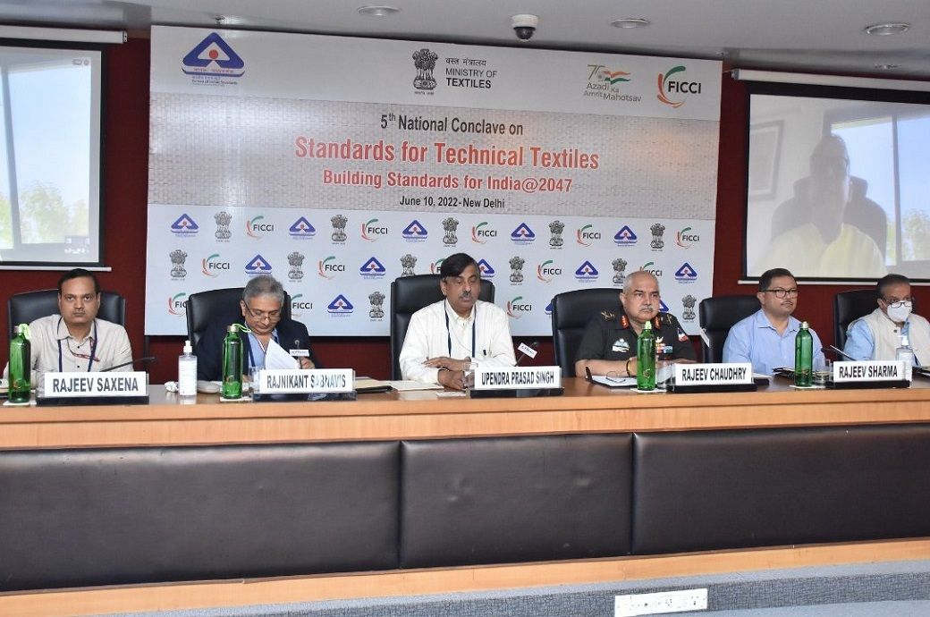 The 5th National Conclave on Standards for Technical Textiles held in June 2022. Pic: Twitter/@ficci_india