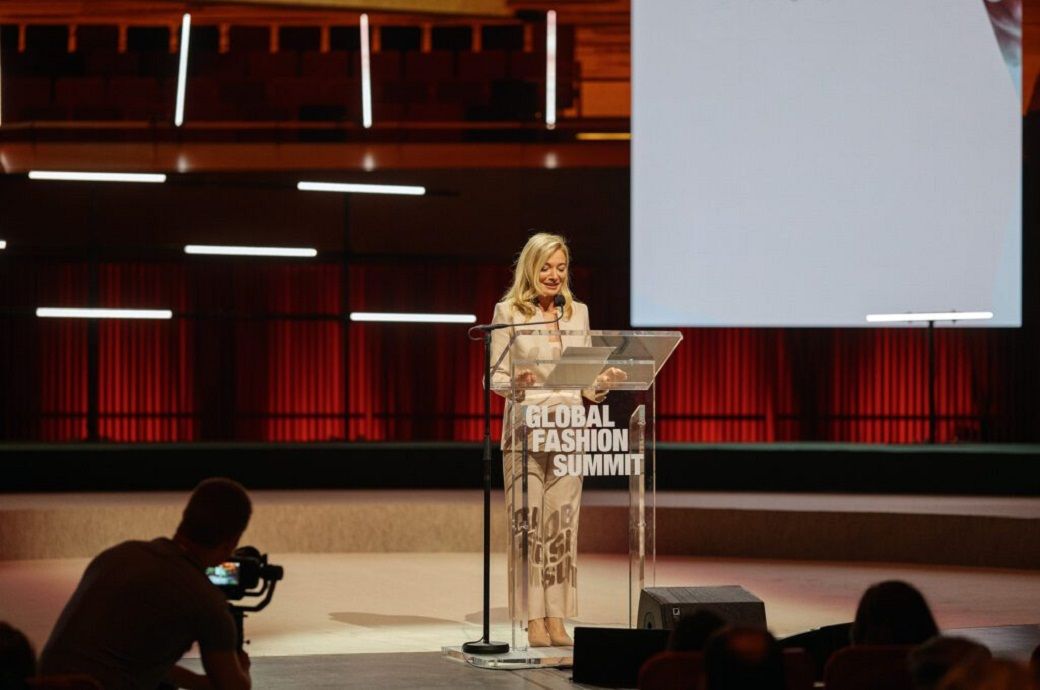 Global Fashion Agenda CEO Federica Marchionni at the Global Fashion Summit. Pic: Global Fashion Agenda/Global Fashion Summit 2023