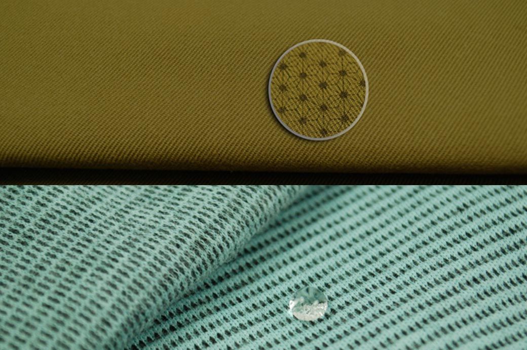Right Hand Twill(top) & Dotted Stripe Knit Mini-Ottoman (bottom). Pic: CottonWorks