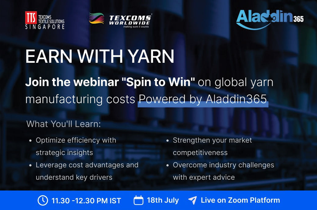 TTS to host Spin to Win webinar on optimising yarn manufacturing costs