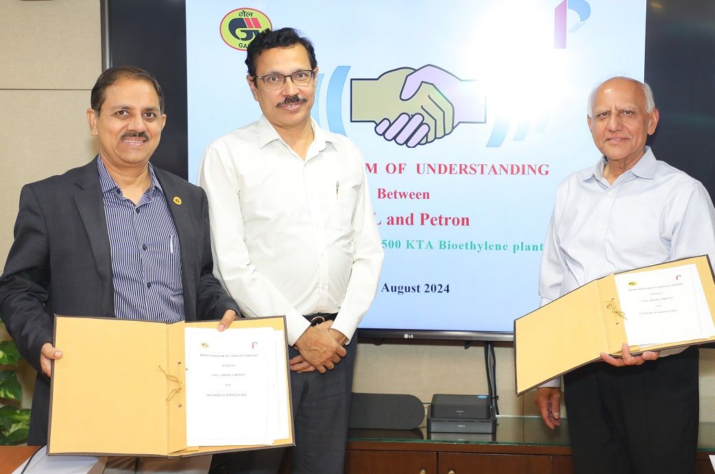 GAIL & Petron sign MoU to explore bio-ethylene plant setup in India