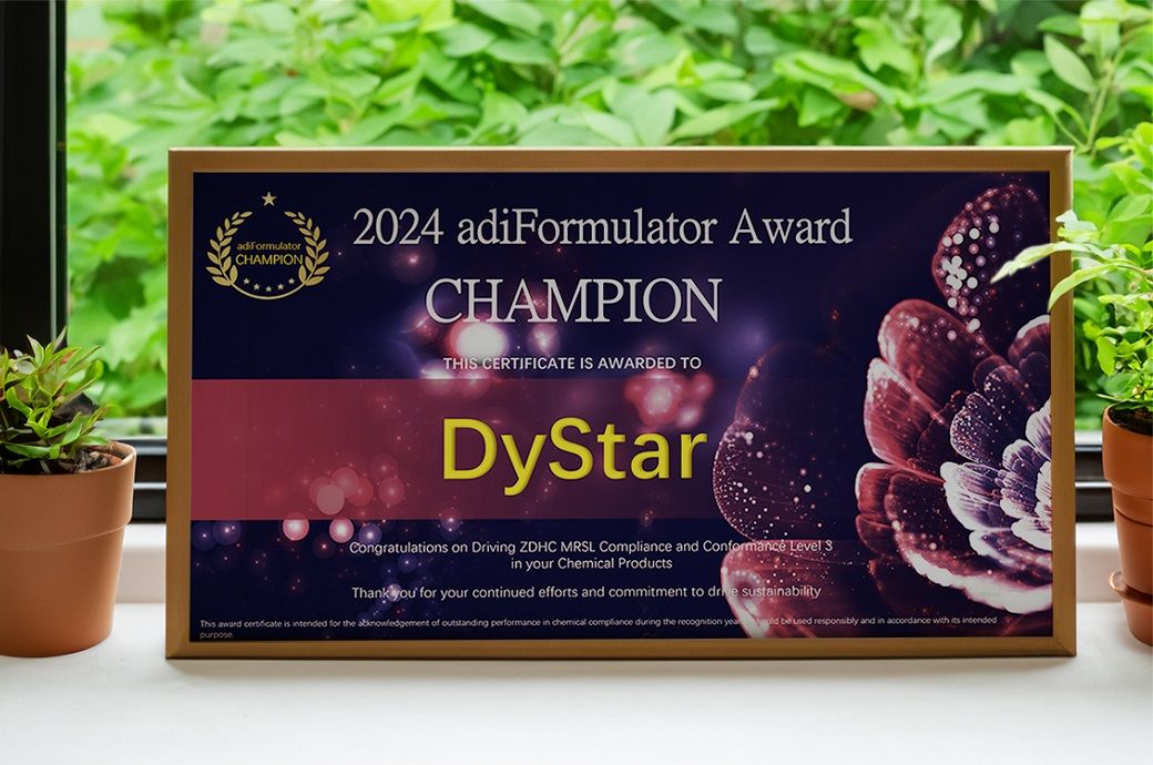  Singapore's DyStar wins Champion Award at Adidas adiFormulator Award 