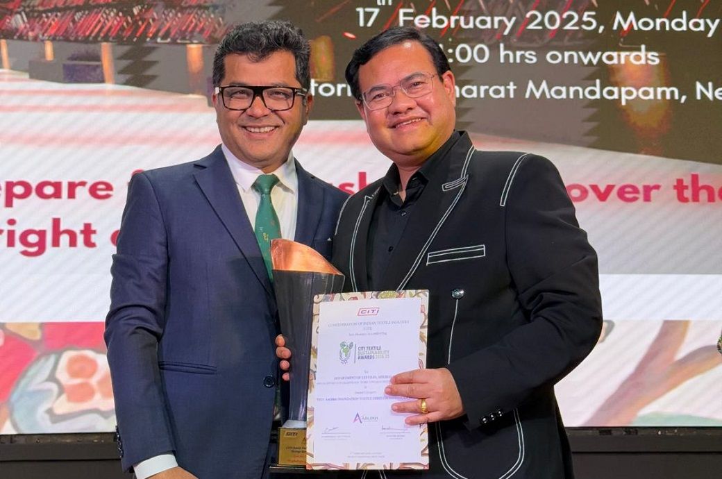 Meghalaya’s textiles dept wins sustainability award at Bharat Tex 2025