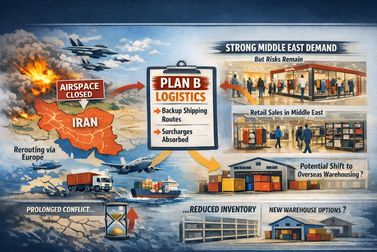 Brands reroute supply chains, build offshore inventory amid war