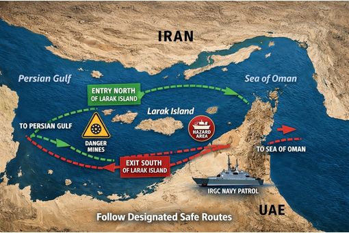 Iran announces alternative ship routes in Strait of Hormuz