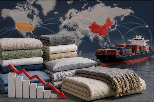 India’s home textile exports fall 20% as China holds 43% share