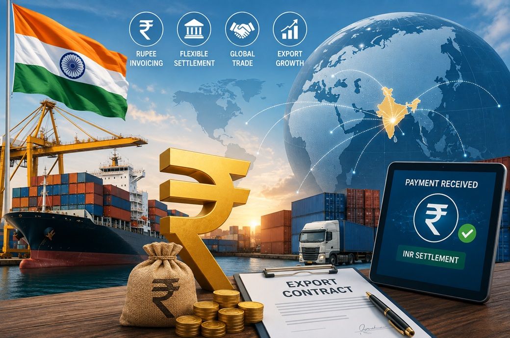India expands rupee-based export rules, allowing contracts and invoices in rupees or foreign currency, effective immediately