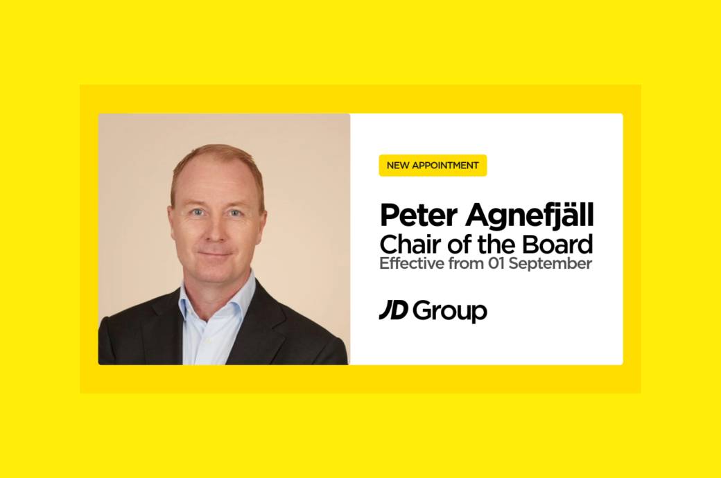 UK’s JD Sports appoints retail veteran Peter Agnefjäll as board chair UK’s JD Sports appoints retail veteran Peter Agnefjäll as board chair