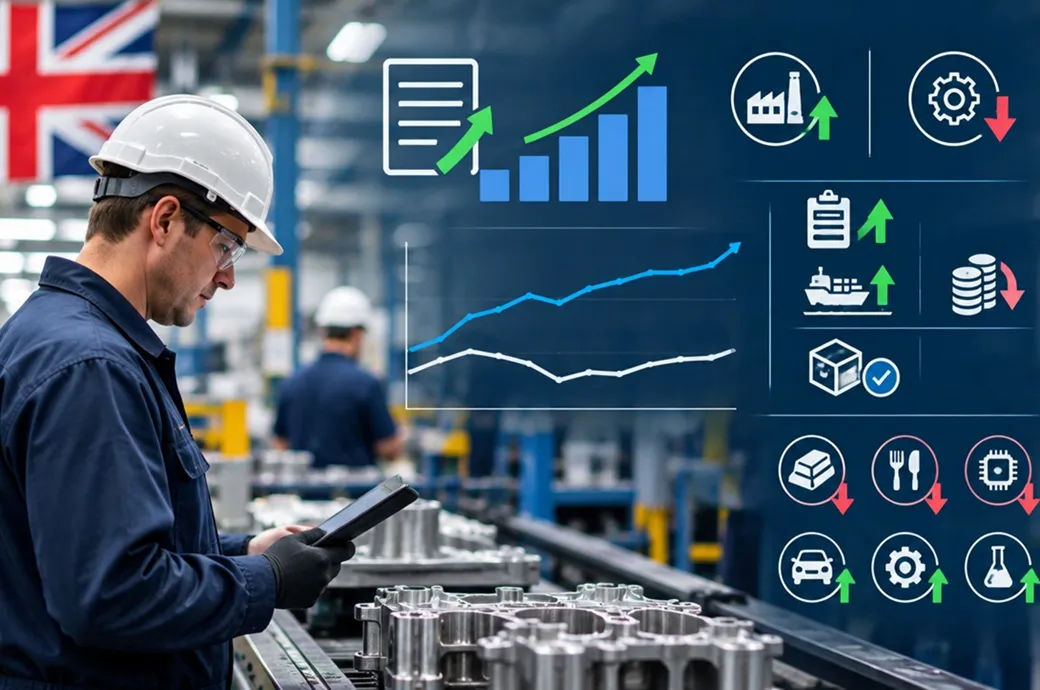 UK's manufacturing orders improve for second consecutive month in Sept