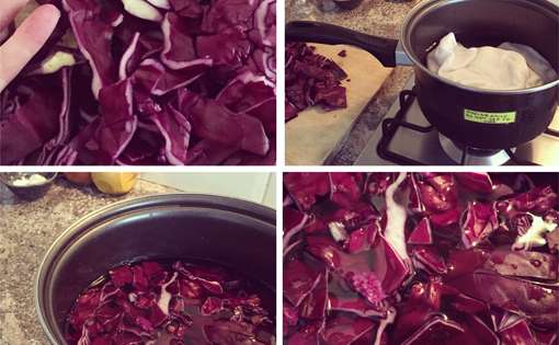 Dyeing of Silk with Red Cabbage