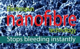 Electrospun nanofibre technology: Stops bleeding instantly