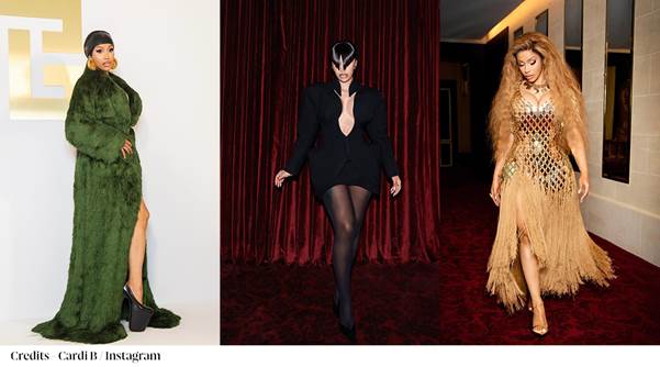A collage of women in different outfits
Description automatically generated