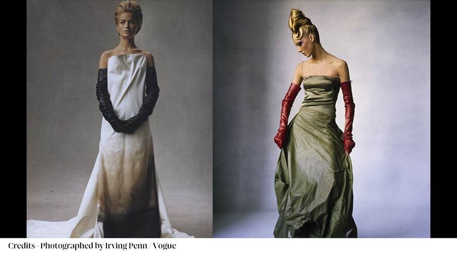 A person in a dress and a person in a dress
Description automatically generated