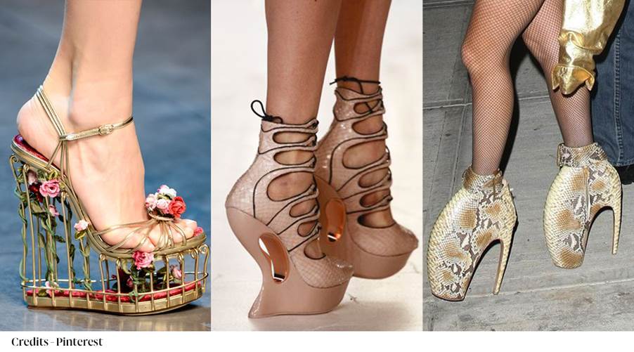 Collage of different shoes auto-generated descriptions