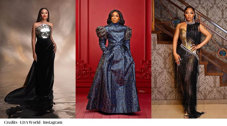 A collage of women in dresses

AI-generated content may be incorrect.