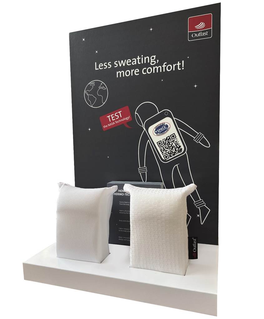 A display of pillows on a stand

AI-generated content may be incorrect.