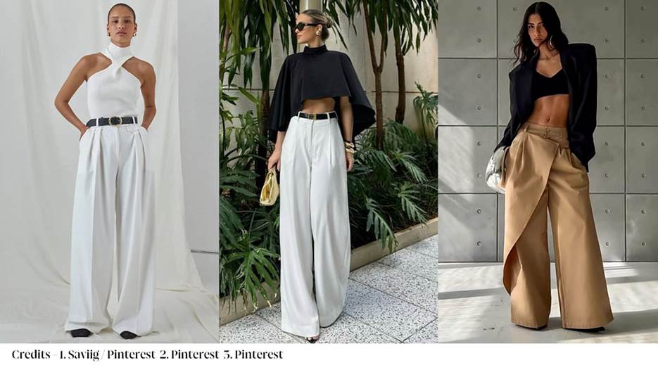 A collage of women in white pants AI-generated content may be incorrect.