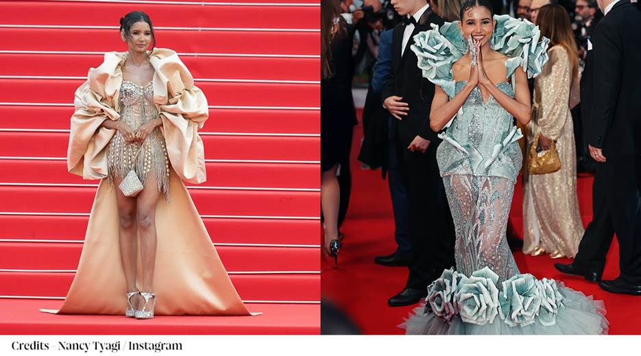 A collage of a person in a dress AI-generated content may be incorrect.