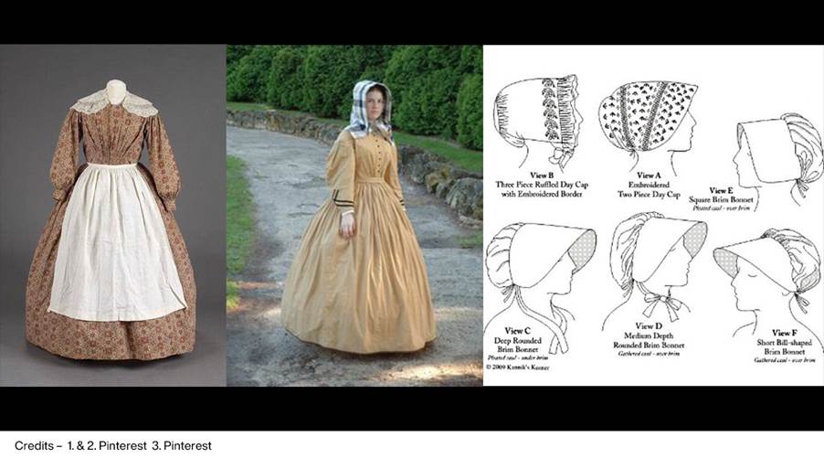 old fashion dresses with bonnets Girl's Short Sleeved Dress, Apron and Bonnet Set, MADE TO ORDER, Victorian,  Civil War, Prairie School Days main image 0