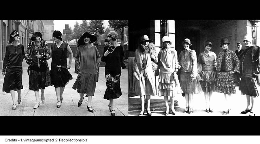 A group of women wearing dresses

AI-generated content may be incorrect.