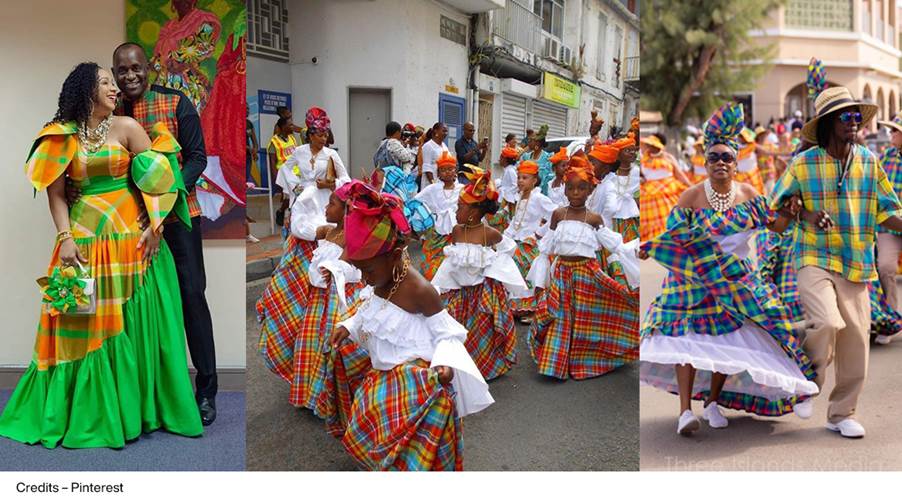 creole dress designs Ethnic Creole Style Dress With Multicolored Patchwork