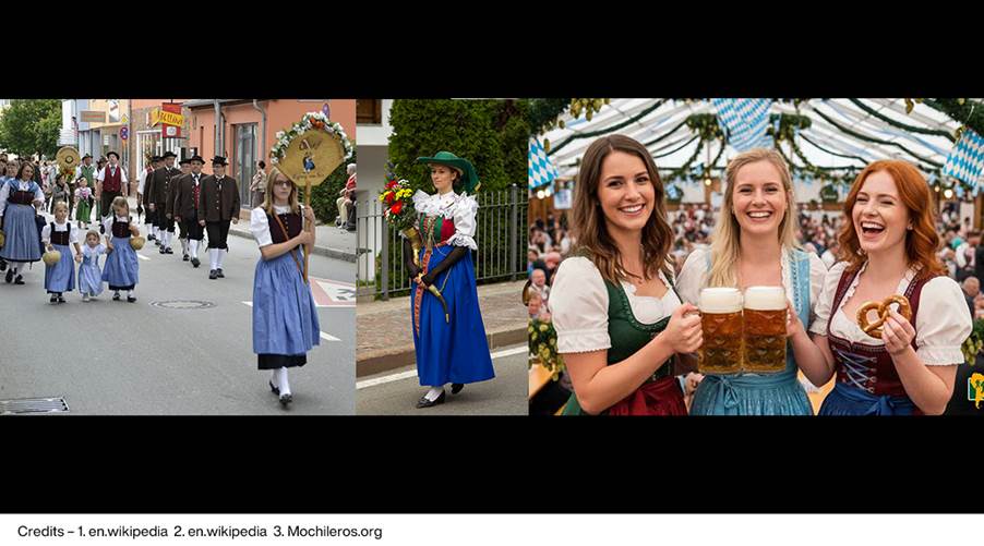 A group of women in traditional dresses

AI-generated content may be incorrect.