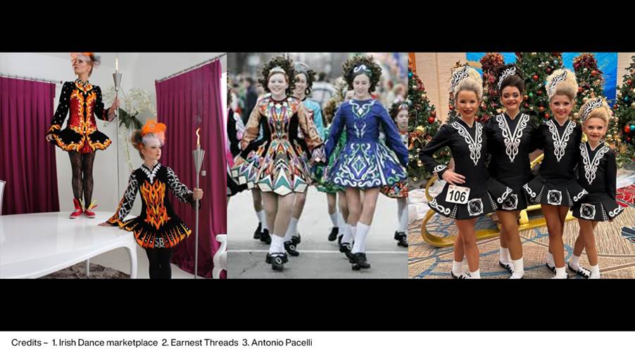 A collage of women in irish dance dresses

AI-generated content may be incorrect.