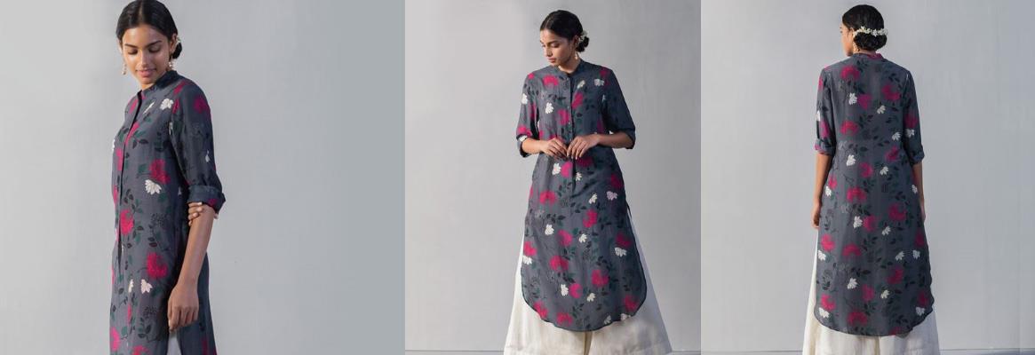 Women/'s Chanderi Kurta Beautiful Embroidery Kurta for Festive Season
