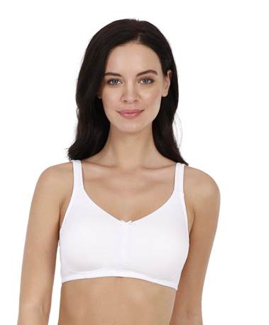 Buy Groversons Paris Beauty Wireless Seamless Full Coverage Tshirt Bra-White  online
