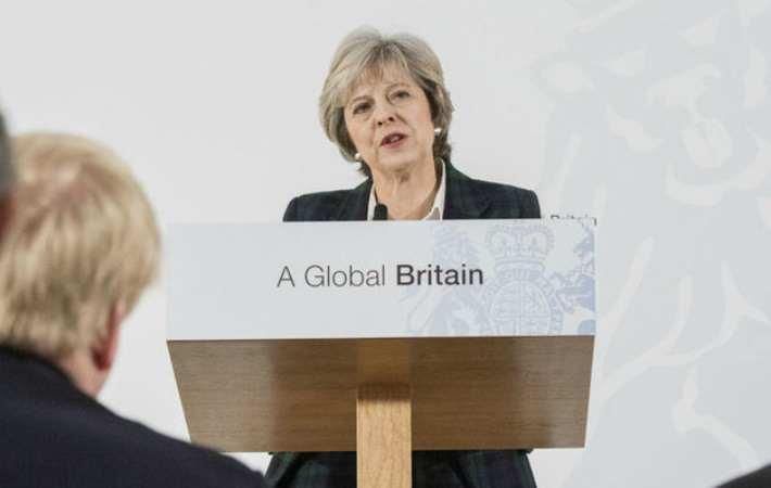 Prime Minister Theresa May speaking on the UK government
