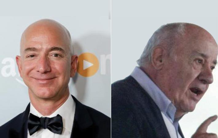 Jeff Bezos (L) and Amancio Ortega. Courtesy: Forbes