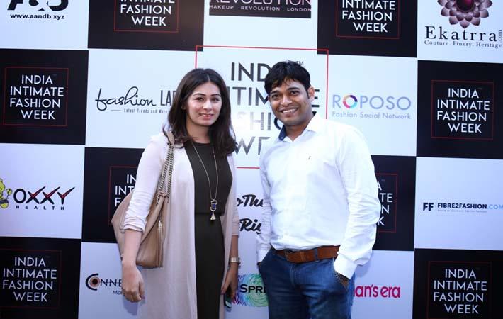 Designer Karishma Jumani with Niraj Jawanjal, founder and director of IIFW. Courtesy: IIFW