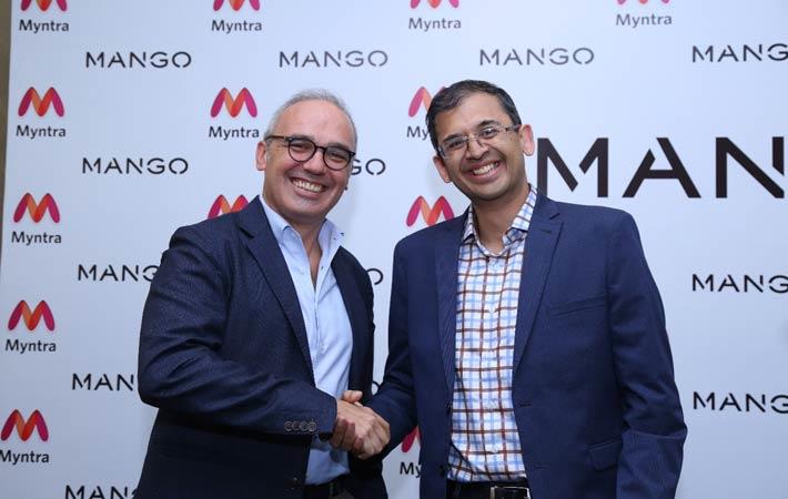 Mango Executive Vice President Daniel López (left) with Ananth Narayanan, CEO of Myntra & Jabong; Courtesy: Mango
