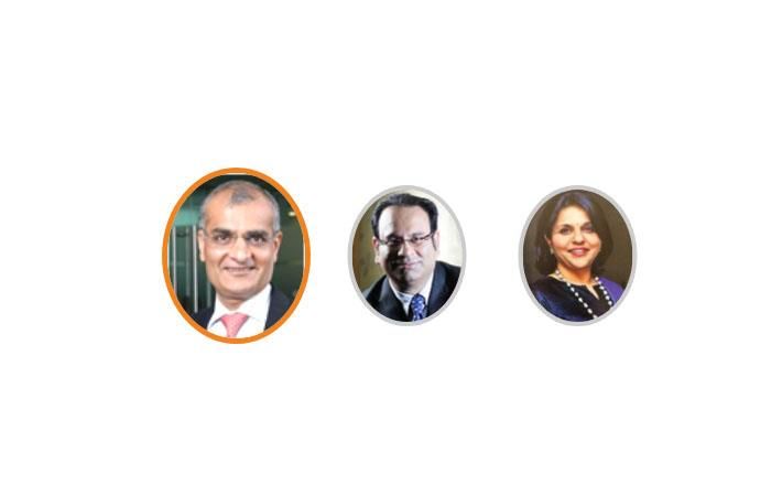 (L-R) Rashesh Shah, President; Sandip Somany, Sr Vice President; Sangita Reddy, Vice President
