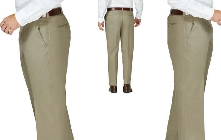 Buy Haggar Mens Premium Comfort Dress Pant Reg and Big  Tall Sizes  Medium Khaki 34W x 29L at Amazonin