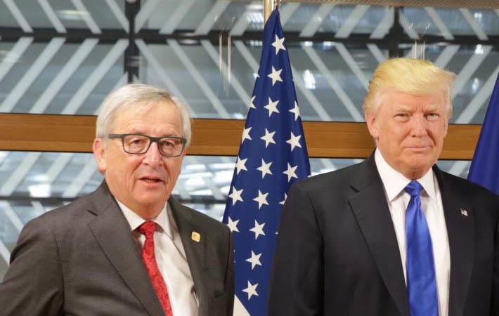 President Juncker (left) with President Trump; Courtesy: eeas.europa.eu